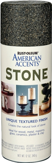 RUST-OLEUM AMERICAN ACCENTS 238323 Textured Spray Granite, Solvent-Like, Granite, 12 oz, Aerosol Can [SKU: ORG4598900]
