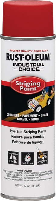 RUST-OLEUM INDUSTRIAL CHOICE 1665838 Inverted Striping Paint, Gloss, Red, 18 oz, Aerosol Can [SKU: ORG3678059]