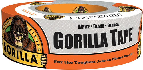 Gorilla 6025001 Duct Tape, 30 yd L, 2 in W, Cloth Backing, White [SKU: ORG5121470]