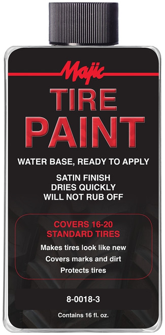 Majic Paints 8-0018-3 Ready-to-Apply Tire Paint, Black, 16 oz [SKU: ORG4533683]