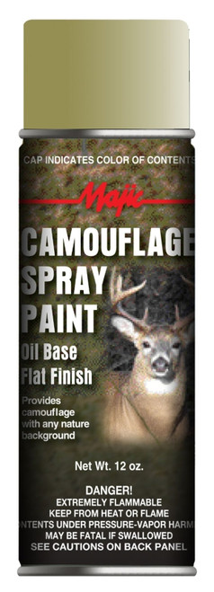 Majic Paints 8-20852-8 Camouflage Spray Paint, Flat, Khaki, 12 oz, Can [SKU: ORG1542620]