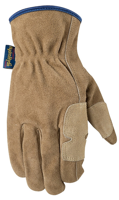 Wells Lamont HydraHyde 1019L Fencer Gloves, Men's, L, Keystone, Reinforced Thumb, Cowhide Suede Leather, Brown/Tan [SKU: ORG7381957]