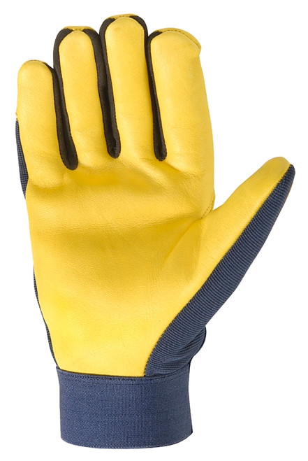 Wells Lamont 3207-L Work Gloves, Men's, L, Spandex Back, Blue/Gold/Yellow [SKU: ORG7381833]