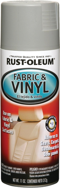 RUST-OLEUM AUTOMOTIVE 248920 Fabric and Vinyl Spray Paint, Flat, Gray, 11 oz, Aerosol Can [SKU: ORG3802667]
