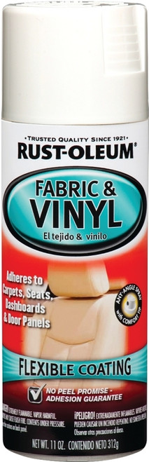 RUST-OLEUM AUTOMOTIVE 248922 Fabric and Vinyl Spray Paint, Gloss, White, 11 oz, Aerosol Can [SKU: ORG6787675]