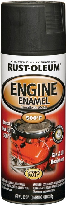 RUST-OLEUM AUTOMOTIVE 248938 Engine Enamel Spray Paint, Black, 12 oz, Aerosol Can [SKU: ORG0713073]