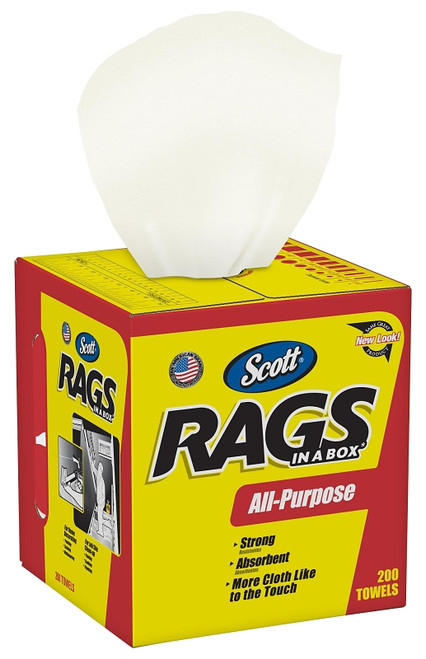 Scott 75260 Painter's Rag, 10 x 12 in, Cellulose Fiber, White [SKU: ORG6714356]
