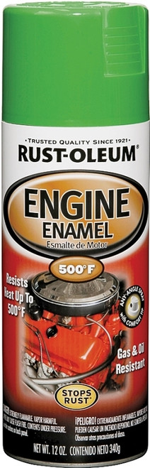 RUST-OLEUM AUTOMOTIVE 248951 Engine Enamel Spray Paint, Grabber Green, 12 oz, Aerosol Can [SKU: ORG5692199]