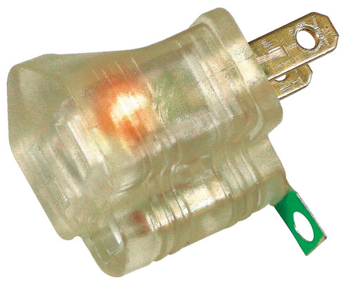 PowerZone ORADP320 Adapter with Light, 1 -Outlet, Clear [SKU: ORG2066686]