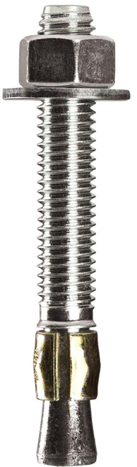 COBRA ANCHORS 491R Wedge Anchor, 1/4 in Dia, 2-1/4 in L, 449 lb, Steel, Plated [SKU: ORG6810089]