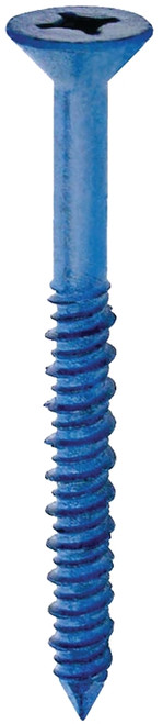 COBRA ANCHORS 636W Screw, 1/4 in Thread, 4 in L, Flat Head, Phillips, Robertson Drive, Steel, Fluorocarbon-Coated, 10 PK [SKU: ORG2564896]