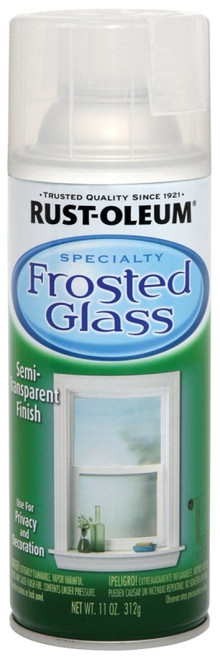 RUST-OLEUM 1903830 Frosted Glass Spray Paint, Frosted Glass, 11 oz, Aerosol Can [SKU: ORG0675181]