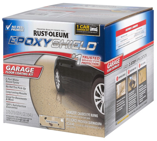 RUST-OLEUM EPOXYSHIELD 251966 Garage Floor Coating, Gloss, Tan, 1 gal Can [SKU: ORG6924450]
