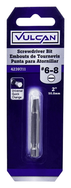 Vulcan 306781OR Screwdriver Bit, Hex Shank, S2 Chrome Molybdenum Steel [SKU: ORG4239711]