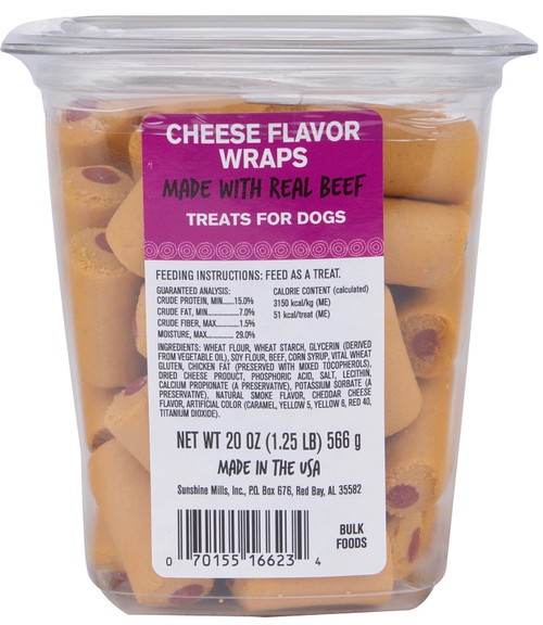 Meaty Treats 16623 Dog Treat, Cheese Flavor, 20 oz [SKU: ORG7761000]