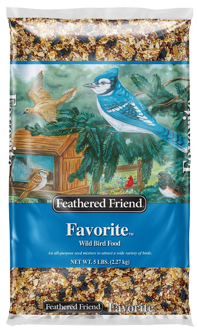 Feathered Friend Favorite Series 14156 Wild Bird Food, All-Purpose, 5 lb Bag [SKU: ORG3596509]