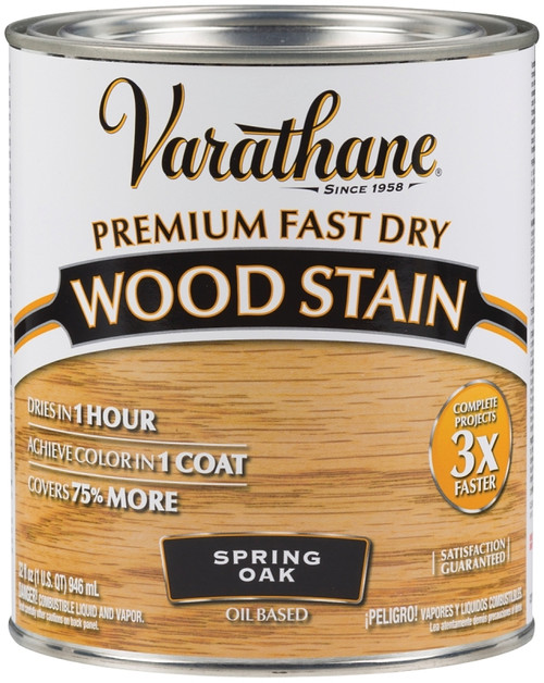 VARATHANE 262004 Wood Stain, Spring Oak, Liquid, 1 qt, Can [SKU: ORG7132152]