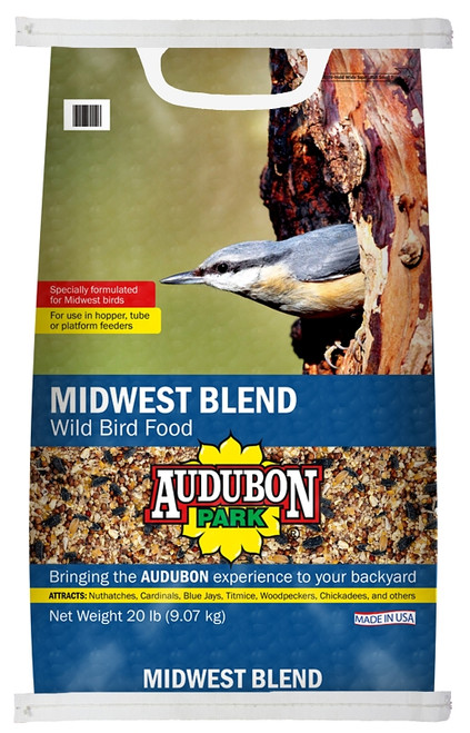 Audubon Park 12376 Wild Bird Food, Midwest Blend, 20 lb [SKU: ORG3596186]