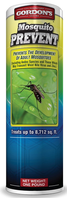 Gordon's 4123552 Mosquito Prevent, Solid, Sprinkle Application, Rain Barrels, Standing Water in Flower Pots, 1 lb [SKU: ORG7195241]