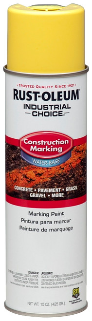 Industrial Choice M1400 System 264695 Construction Marking Paint, Hi-Vis Yellow, 17 oz, Aerosol Can [SKU: ORG7405210]