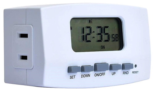 Westek TE1602WHB Digital Timer, 8 A, 120 V, 960 W, 1 -Outlet, 7 days Time Setting, White [SKU: ORG7194111]