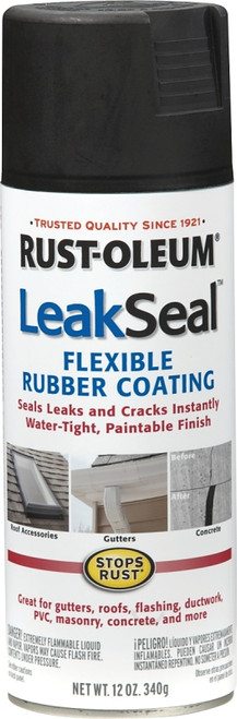 RUST-OLEUM LeakSeal 265494 Flexible Sealer Black, Black, 12 oz, Aerosol Can [SKU: ORG6272678]