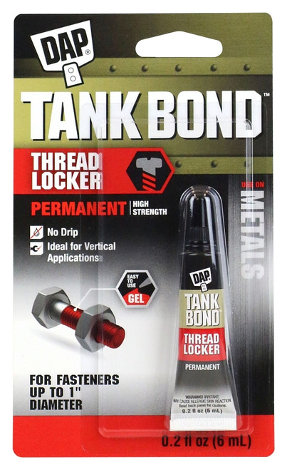 DAP 7079800166 Permanent Thread Locker, Red, Liquid, 0.2 oz Tube [SKU: ORG8301277]