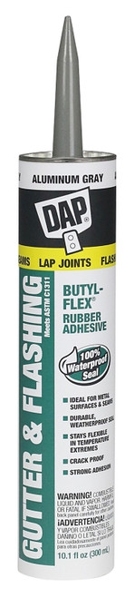 DAP Butyl-Flex 18188 Gutter and Flashing Sealant, Gray, Paste, 10.1 fl-oz Cartridge [SKU: ORG8397374]