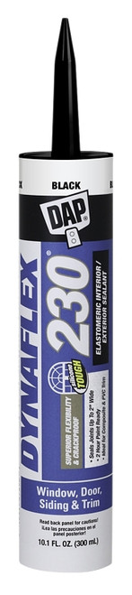 DAP 18280 Premium Sealant, Black, 1 day Curing, 40 to 100 deg F, 10.1 oz Cartridge [SKU: ORG6812697]