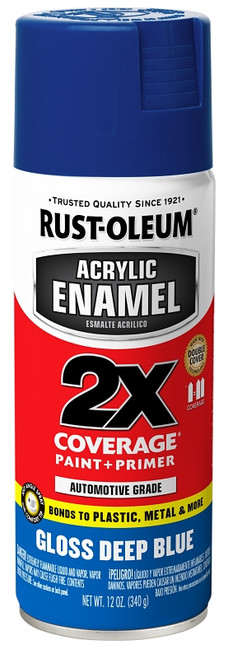 RUST-OLEUM AUTOMOTIVE 271942 Acrylic Enamel, Gloss, Blue, 12 oz, Can [SKU: ORG4730610]