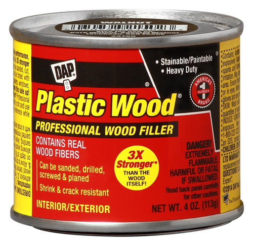 DAP Plastic Wood 21434 Wood Filler, Paste, Strong Solvent, Walnut, 4 oz [SKU: ORG6384465]