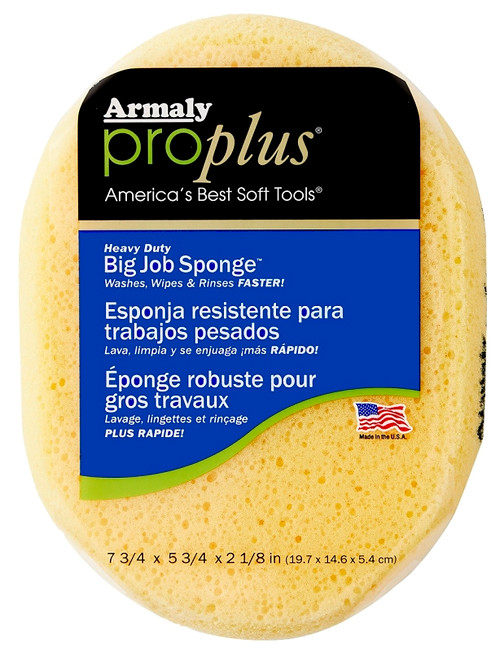 Armaly ProPlus 00006 Big Job Sponge, 7-3/4 in L, 5-3/4 in W, Polyester, Yellow [SKU: ORG5141486]