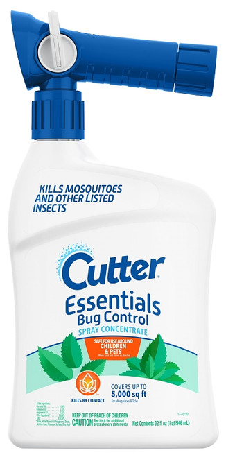 Cutter HG-96619 Concentrated Essentials Bug Control, Spray Application, Backyard, Landscaping, Lawn, 32 fl-oz Bottle [SKU: ORG7456270]