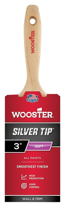 WOOSTER 5222-3 Paint Brush, 3 in W, 2-15/16 in L Bristle, Polyester Bristle, Varnish Handle [SKU: ORG7899909]