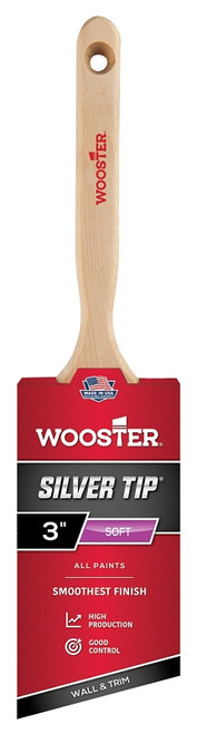 WOOSTER 5221-3 Paint Brush, 3 in W, 2-15/16 in L Bristle, Polyester Bristle, Sash Handle [SKU: ORG5022413]