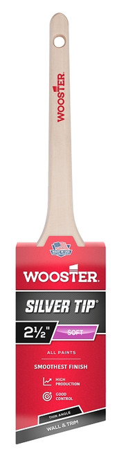 WOOSTER 5224-2-1/2 Paint Brush, 2-1/2 in W, 2-11/16 in L Bristle, Polyester Bristle, Sash Handle [SKU: ORG0906966]