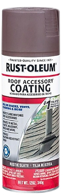 RUST-OLEUM STOPS RUST 285222 Paint, Flat, Rustic Slate, 12 oz, Can [SKU: ORG7457286]