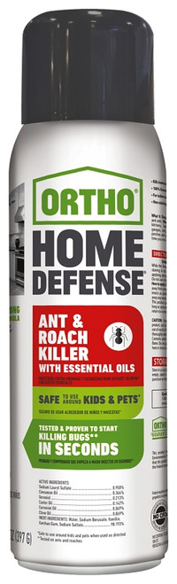 Ortho Home Defense 0202812 Ant and Roach Killer, Liquid, Spray Application, 14 oz Aerosol Can [SKU: ORG9835406]