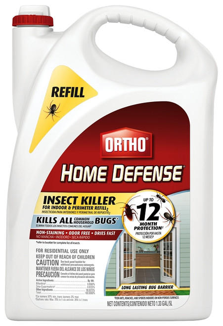 Ortho Home Defense 0221910 Insect Killer, Liquid, Indoor, 1.33 gal Bottle [SKU: ORG9835315]