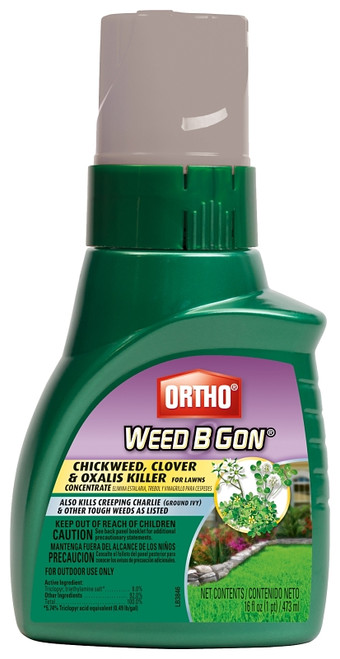 Ortho WEED B GON 0396410 Clover and Oxalis Killer, Liquid, Spray Application, 16 oz Bottle [SKU: ORG7380421]