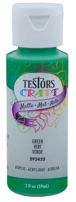TESTORS 292423A Craft Paint, Matte, Green, 2 oz, Bottle [SKU: ORG5459284]