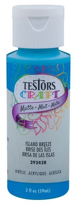 TESTORS 292428A Craft Paint, Matte, Island Breeze, 2 oz, Bottle [SKU: ORG5459342]
