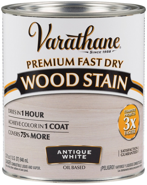 VARATHANE 297424 Wood Stain, Antique White, Liquid, 1 qt, Can [SKU: ORG4996849]