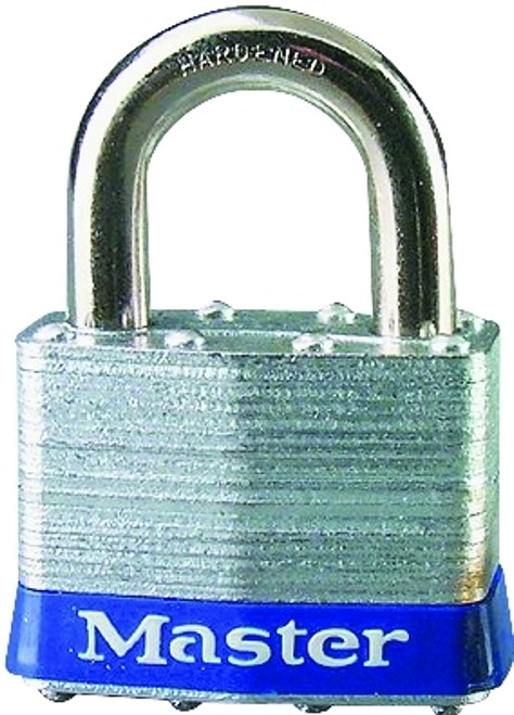 Master Lock 5UP Padlock, 3/8 in Dia Shackle, 1 in H Shackle, Hardened Boron Alloy Steel Shackle, Steel Body, Laminated [SKU: ORG6736920]