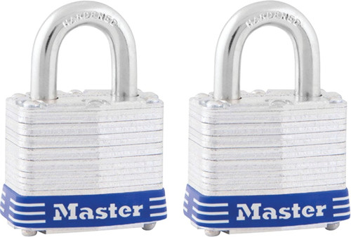 Master Lock 3T Padlock, Keyed Alike Key, 9/32 in Dia Shackle, 3/4 in H Shackle, Steel Shackle, Steel Body, Laminated [SKU: ORG1977222]