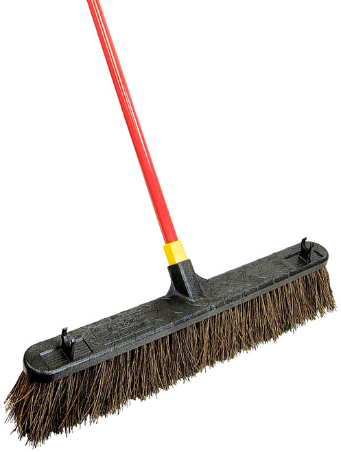 Quickie 00536 Push Broom, 24 in Sweep Face, Polymer Bristle, Steel Handle [SKU: ORG0388298]
