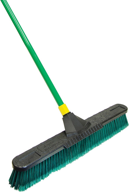 Quickie Bulldozer 638 Multi-Surface Push Broom, 24 in Sweep Face, Polypropylene Fiber Bristle, Steel Handle [SKU: ORG4570222]