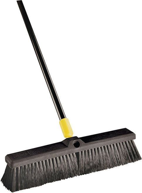 Quickie 00520 Push Broom, 24 in Sweep Face, Horse Hair Bristle, Steel Handle [SKU: ORG0849422]