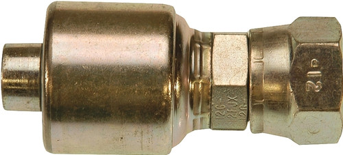 GATES G251700404 Straight Hydraulic Hose Coupling, 1/4 in x 7/16-20, Hose x Female JIC Flare Swivel, 37 deg Angle [SKU: ORG9973322]
