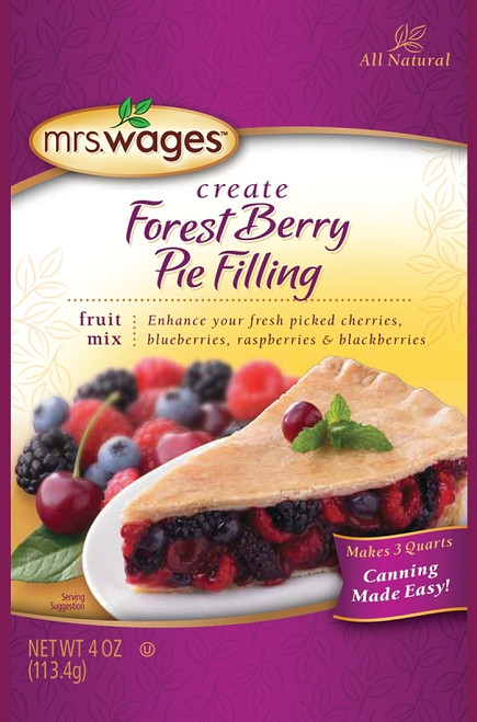 Mrs. Wages W803-J7425 Forest Berry Pie Filling Mix, 4 oz Pouch [SKU: ORG9759291]